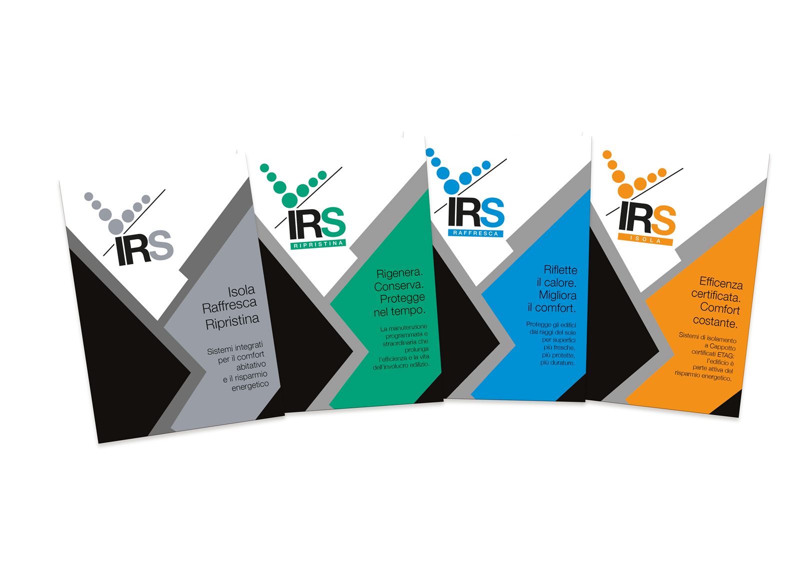 Le brochure coordinate IRS: Sistema, Ripristina, Raffresca, Isola